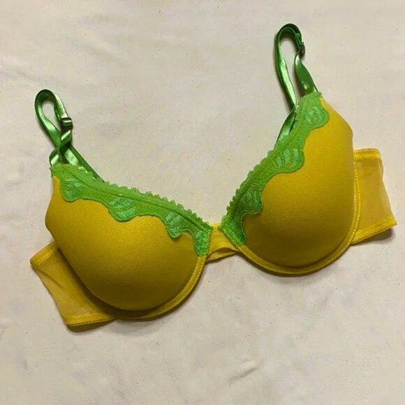 Victoria’s Secret Plunge Padded Mesh & Lace Push-up Underwire Bra 36B - Picture 9 of 17